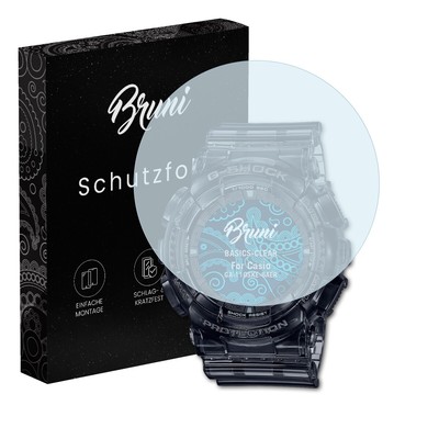 Bruni 2x Folie für Casio GA-110SKE-8AER Schutzfolie Displayschutzfolie