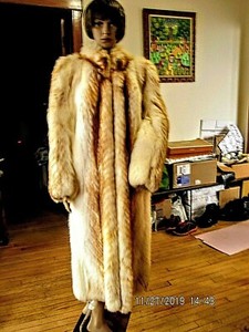 ebay white fur coat