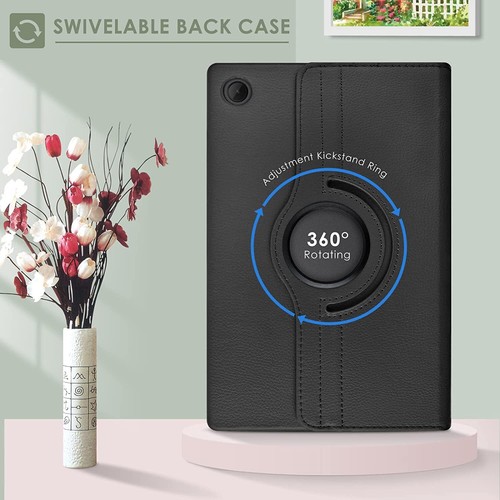 Custodia 360 rotante in pelle Samsung Galaxy Tab A8 10,5" (2021) X200/X205 - Foto 5 di 14