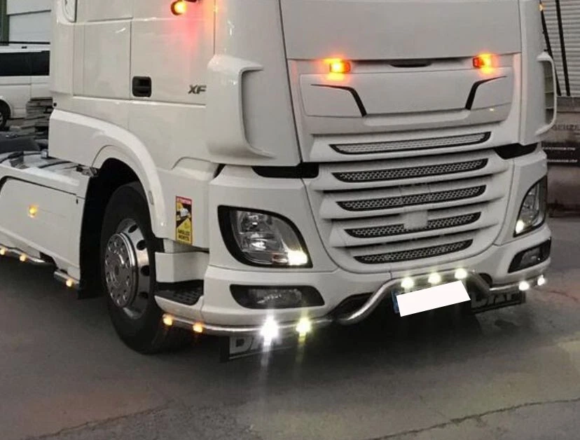 3-teilig Acero Stoßstängenschutzrohr-lobar Apta DAF para XF 106 / Con 11 Leds - Imagen 3 de 3