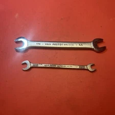 PROTO TOOLS - Lot Of 2 Double Open End Wrenches (3021 & 3018) USA