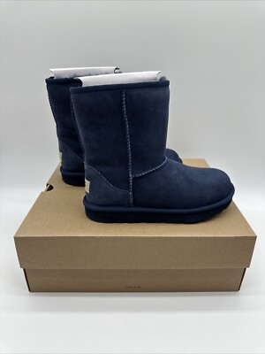 Kids Ugg Classic II Navy Boots Size UK