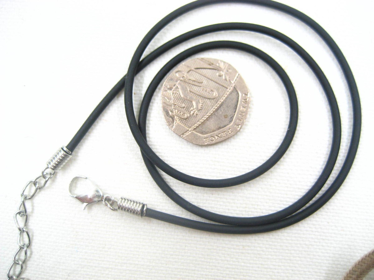 Black Round Thong imitation leather necklace cords finished