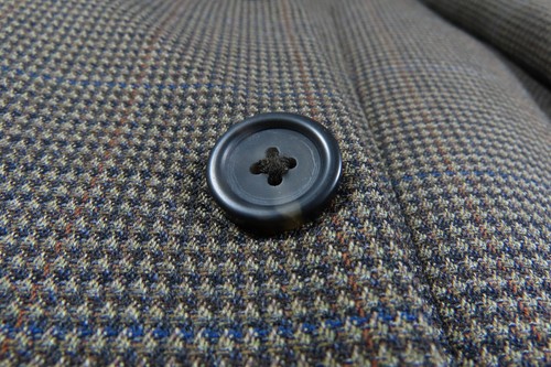 Pronto-Uomo Platinum Men Pure Wool Brown Geometric Blazer Jacket SportCoat 46 PS - Picture 10 of 12
