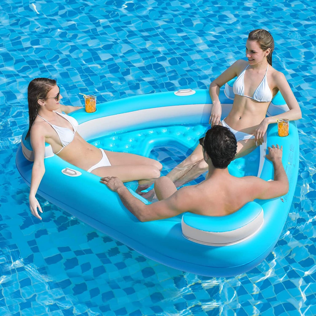 Floating Island Pool Float Inflatable Lake Float Pool Lounger