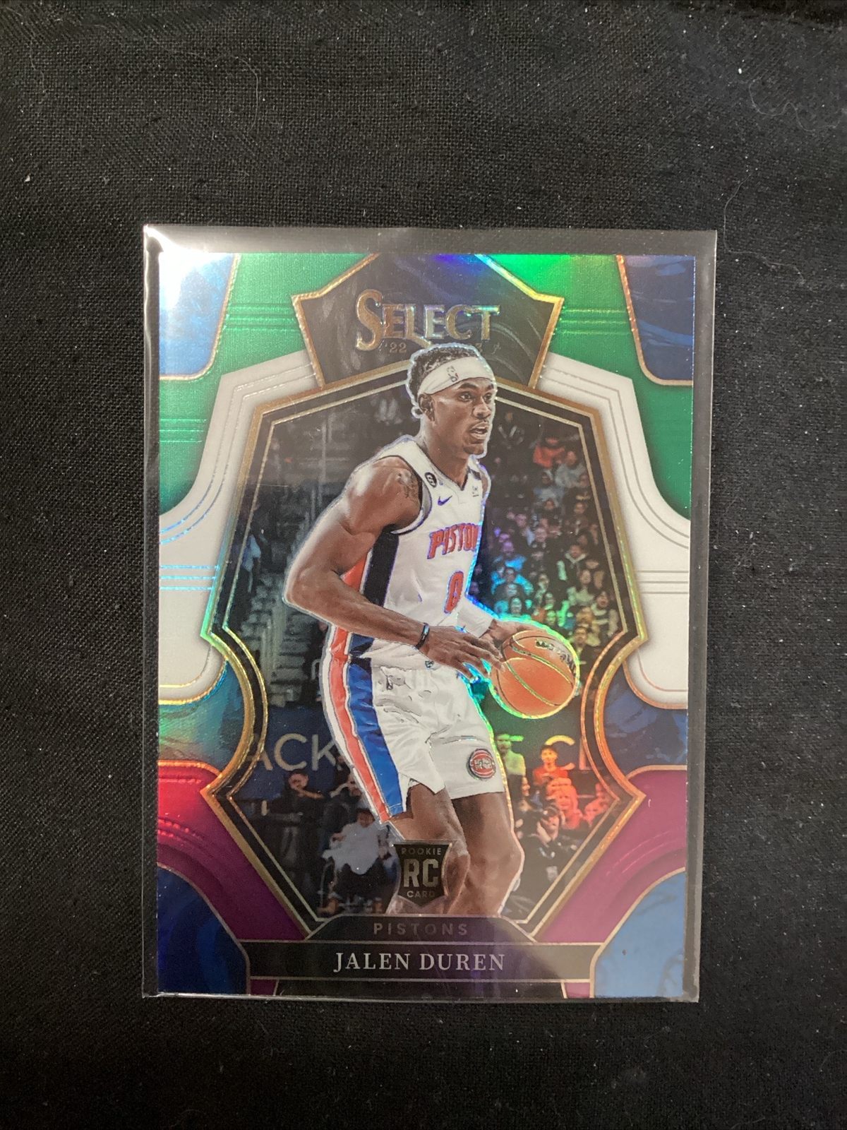 2022-23 Panini Select Jalen Duren #176 Green White Purple Prizm Rookie. 644