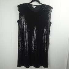 Calvin Klein Womens Sequined Sleeveless Shift Dress Size 8
