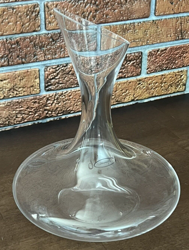 Denizli Crystal Glass Wine Decanter - 10.5" Tall x 8.75" Base - Made in Turkey - Picture 3 of 5
