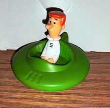 Vintage Wendy's Kids Meal Toy 1989 Mr. Jetson In Green Space Vehicle