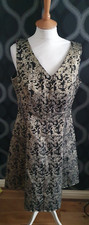 GEORGE Black & Gold Evening Dress Size 14