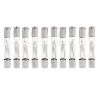 10x 5KV 0.8A 800MA Microwave High Voltage Quick Blow Fuse Glas Tube Replacement