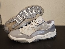 Nike Air Jordan 11 Retro Low Cement Grey White 505835-140 PS Youth Size 2Y