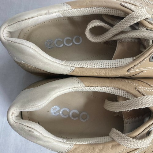 Ecco Tan Suede&Nubuk Leather Women's Lace Up Sneakers Walking Shoe Sz 38=US 7.5 - Picture 6 of 9