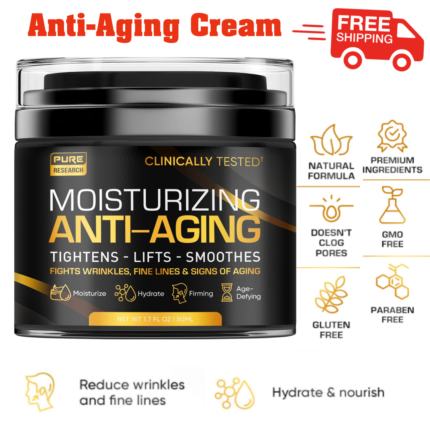Men'S Face Cream Moisturizer - Anti-Aging Cream for Men, Col