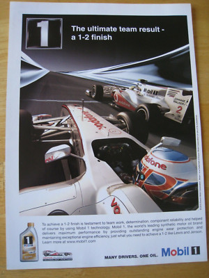 ULTIMATE TEAM RESULT MOBIL OIL MCLAREN MERCEDES 2010 ADVERT A4 SIZE FILE 19