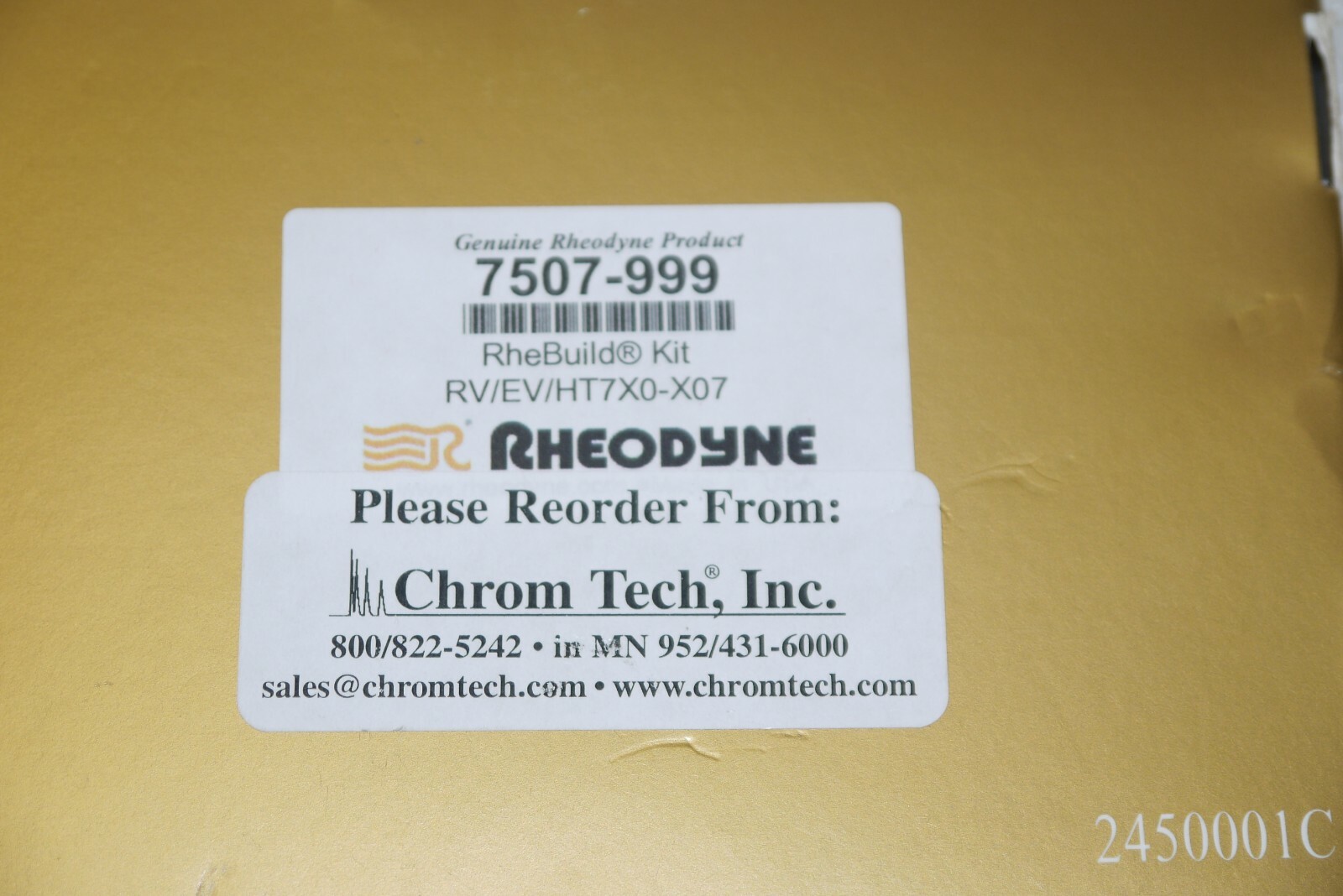 RHEODYNE 7507-999 RHEBUILD KIT RV/EV/HT7X0-X07 ROTOR SEAL STATOR FACE ...