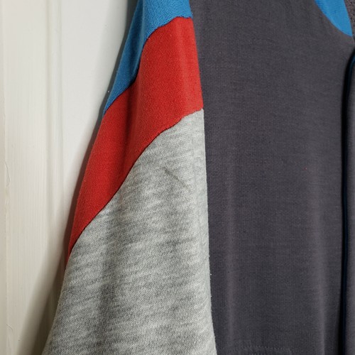Vintage Nike Sweatshirt Swoosh Logo Patch Mens XL Blue Red Grey Track Jacket - Picture 7 of 9