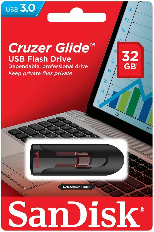 SanDisk Cruzer Glide USB 3.0 16GB 32GB 64GB 128GB Flash Drive Thumb Stick Memory - Image 4 of 4