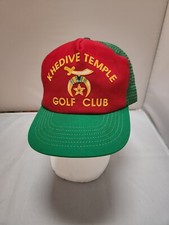Vtg Khedive Temple Golf Club Made In USA Adjustable Strap Hat
