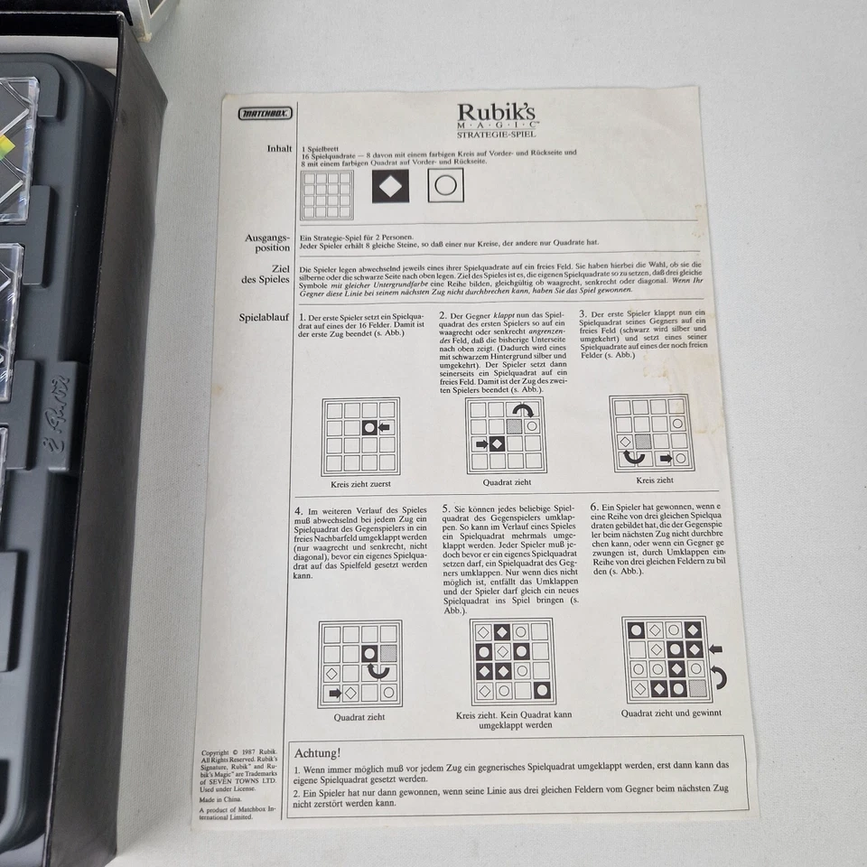 Rubik's Magic Strategie Spiel Brettspiel Matchbox 1987 Vintage Retro Rarität - Bild 4 von 4