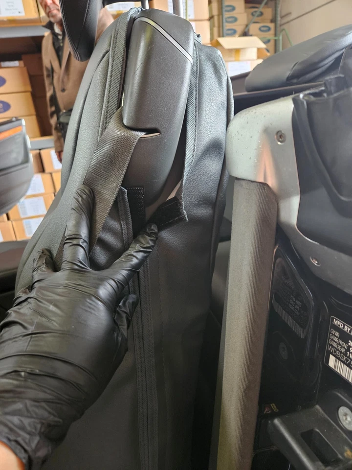 para 00-08 MERCEDES BENZ CLASE SL IGGEE S. CUERO AJUSTE PERSONALIZADO 2 FUNDAS ASIENTO DELANTERAS Foto 3 de 4