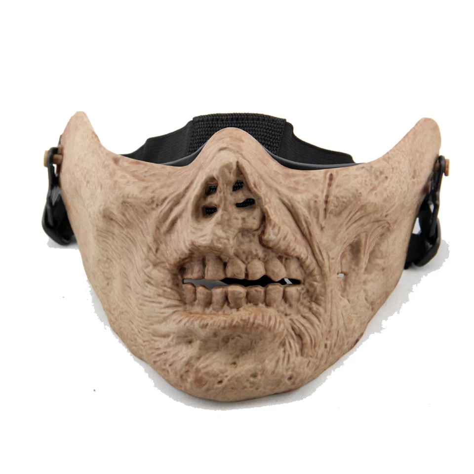 Halloween Skull Skeleton Mask Shaped Face Protector for Cosplay Masquerade Party - Image 2 of 4