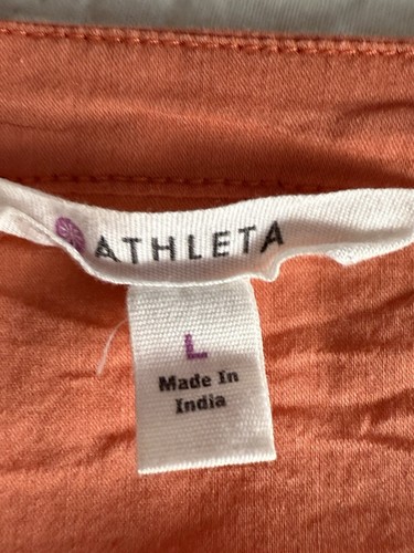 Athleta Damen orange bestickt Tie Front Kleid Strand Cover Kaftan Kleid Large - Bild 4 von 10