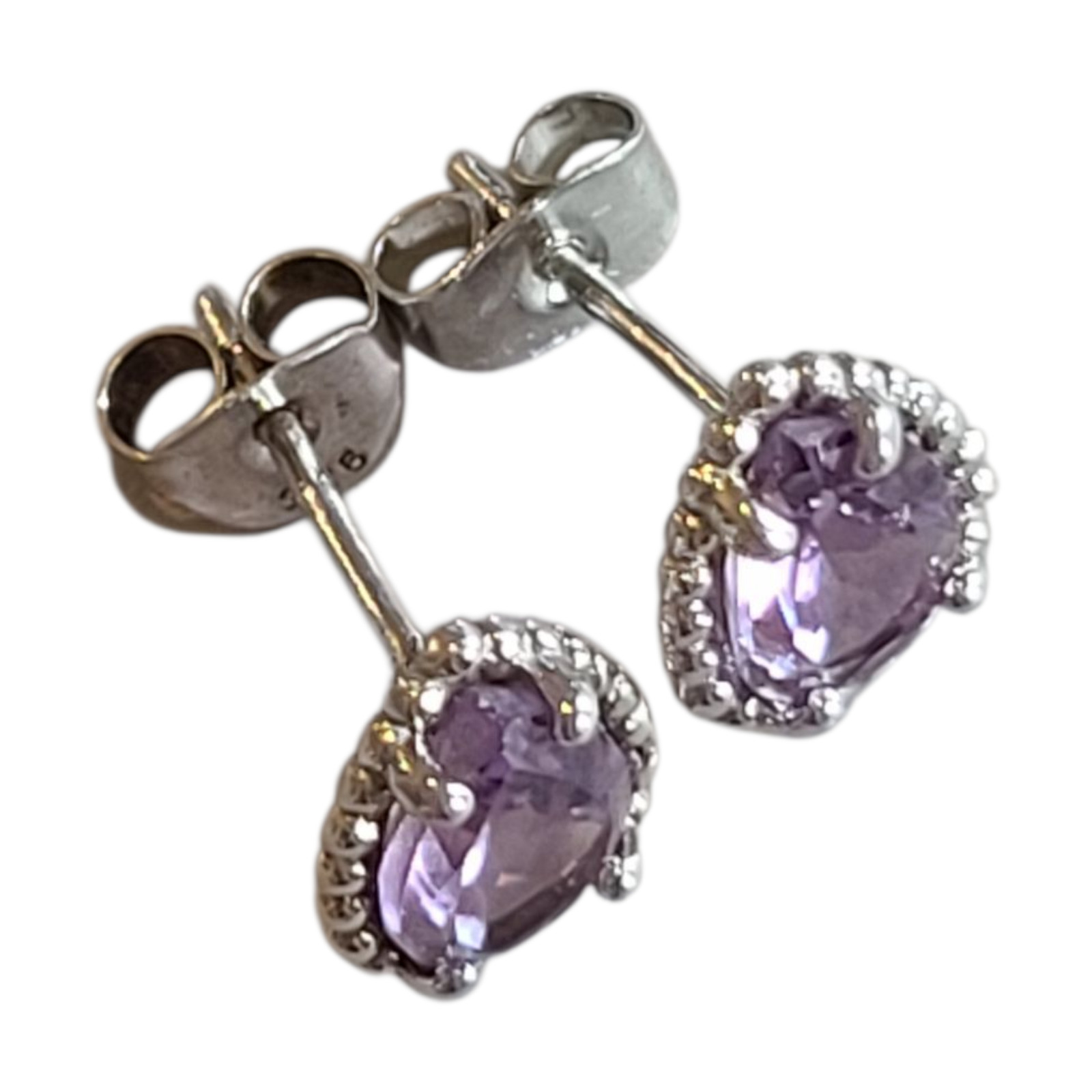 Purple Teardrops Amethyst Solid 925 Sterling Silv… - image 3