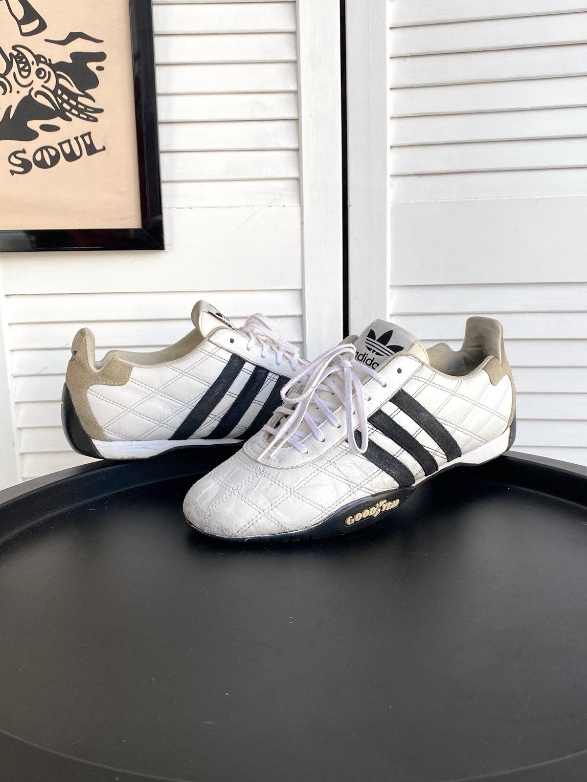 2004 Adidas Tuscany Good Year Leather Racing F1 Shoes Y2K Men’s Size US 8 , 41.5