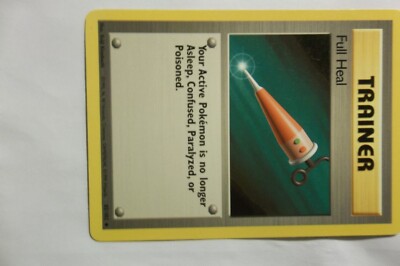 1999 POKEMON TRAINER CARD FULL HEAL Comes in hard plastic case.Card never played