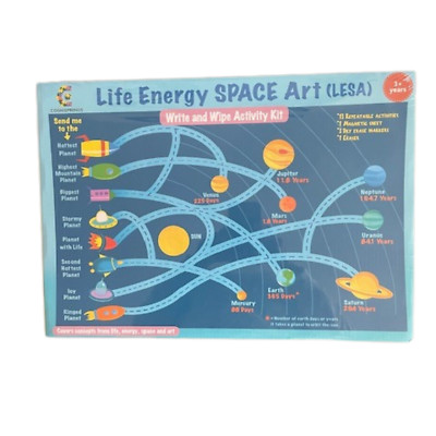 LIFE ENERGY SPACE ART (LESA) Write and Wipe Activity Kit (3 years and up)