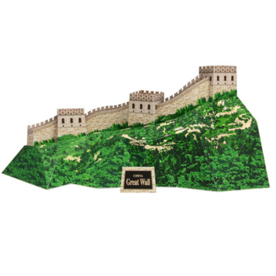 New DIY The Great Wall China Famous Building 3D Paper Model Creative Puzzle Kit