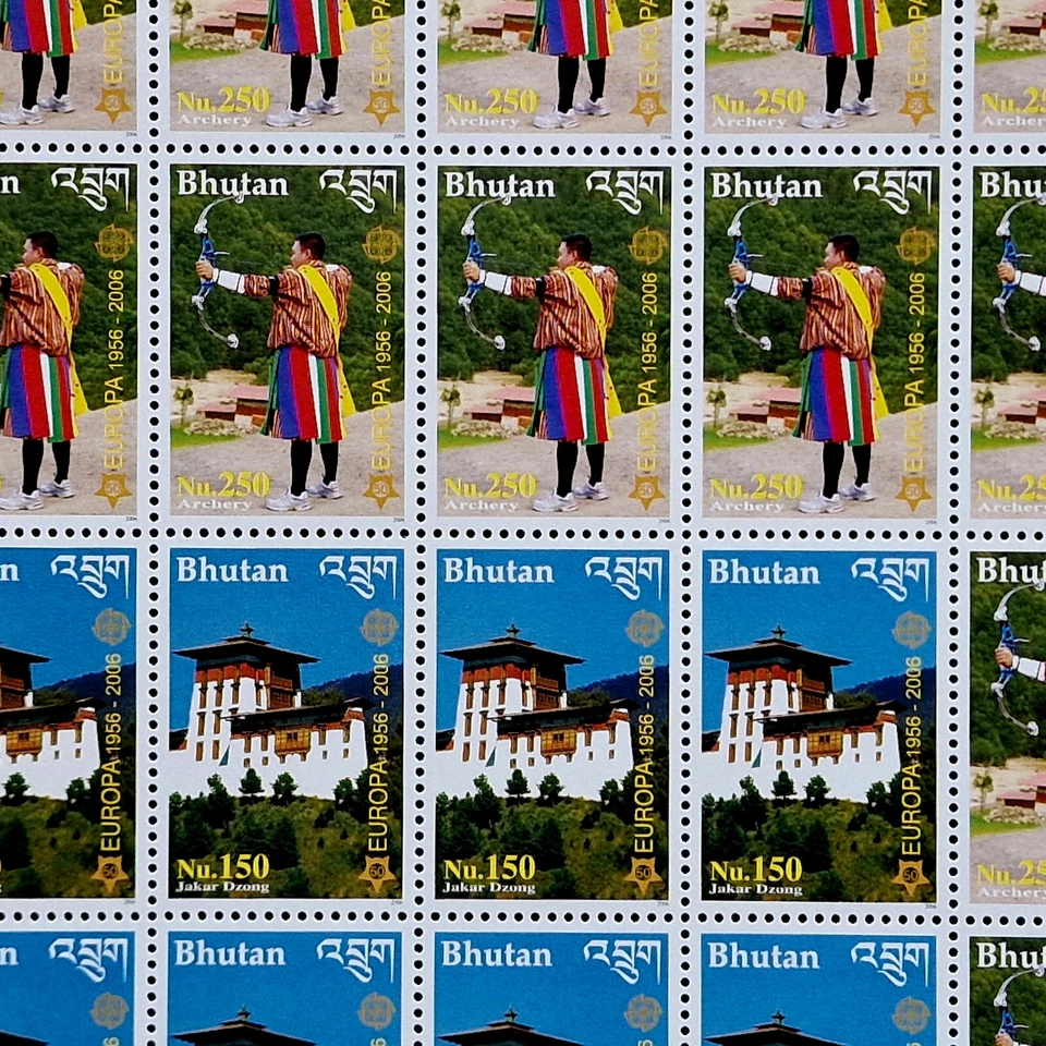 Bhutan 10 Full Sheets MNH 2240 Stamps 1120 Sets Mi €22,400.00 - Image 2 of 4
