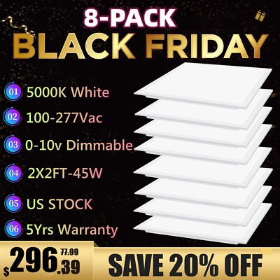 2x2 LED Flat Panel Light Ultra Thin Commercial and Residential Drop Ceiling Lamp