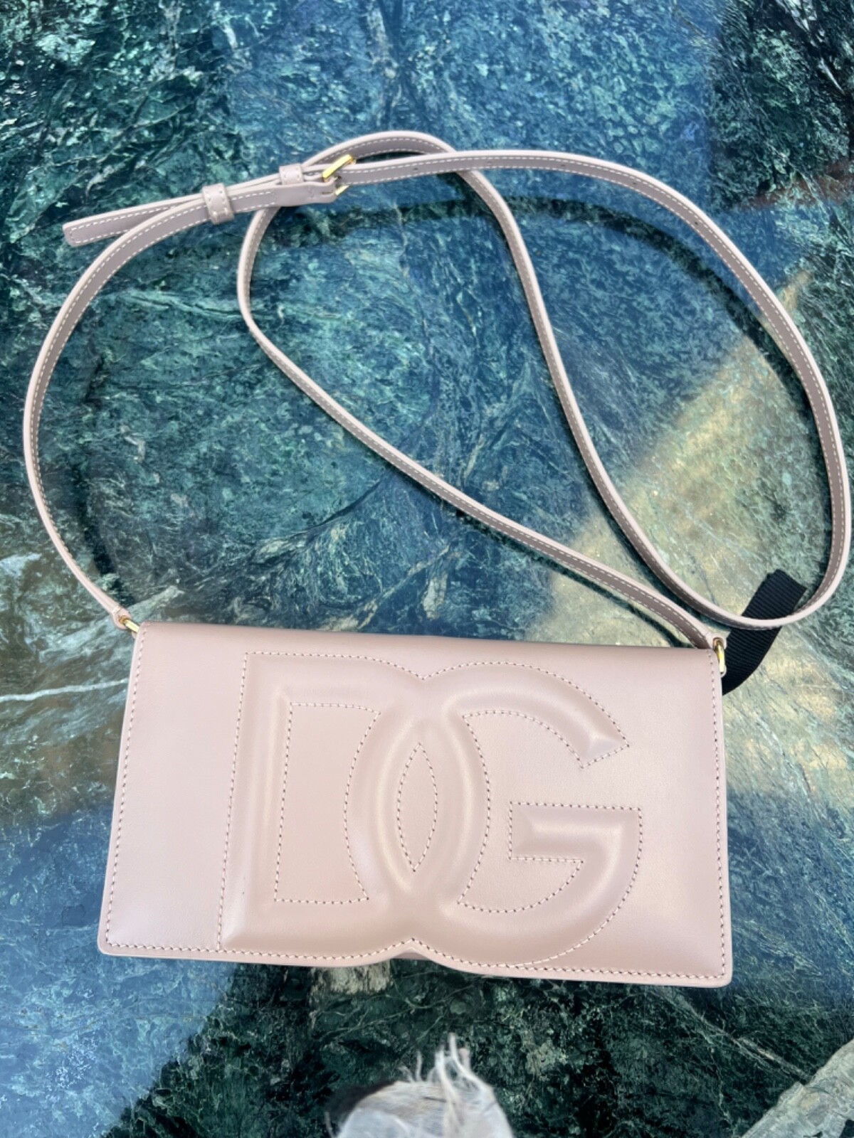 Dolce & Gabbana Dg Logo Leather Phone Bag Women's Pink