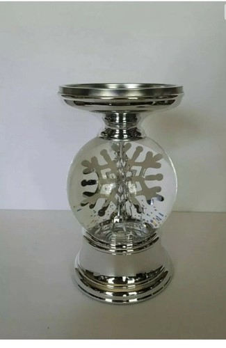 Bath & Body Works Light Up Musical Schneeflocke Globe 3Docht Kerzenhalter Sockel - Bild 5 von 5