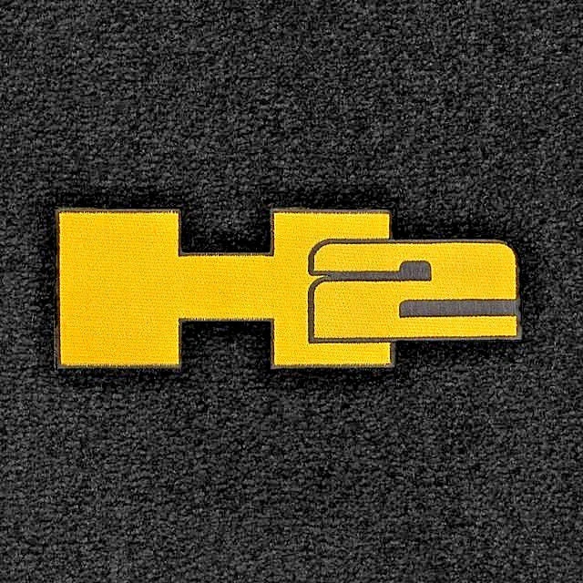 LLOYD MATS Black Classic Loop™ ALFOMBRA DE CARGA TRASERA AMARILLA LOGOTIPO H2 2003-2007 Hummer H2 Foto 2 de 4