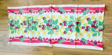 VTG Strawberry Check Cotton Dish Towel Runner VGC