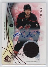 2024-25 Upper Deck SP Game Used Red Jersey 136/149 Jaccob Slavin #5 Auto 6o3
