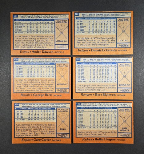 1978 Topps Baseball Complete Set (726) High Grade Beauty!! NM/NM-MT!! - Picture 9 of 24