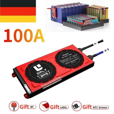 Daly BMS LiFePO4 4S 12V 100A Batterie Schutzkarte mit Balance+Bluetooth Modul DE