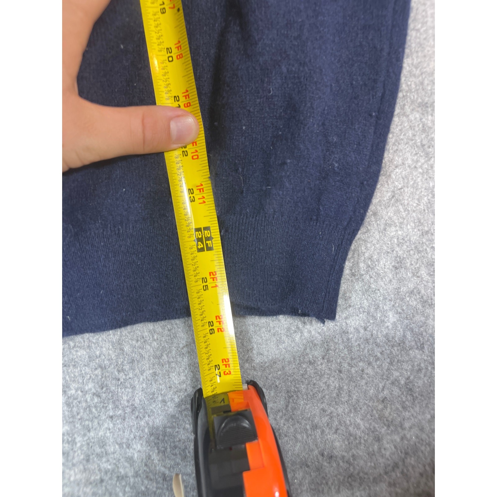 Maglione girocollo vintage anni 90 Yves Saint Laurent uomo L lana di agnello navy angora