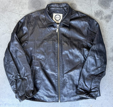 Mens Sz Large Vintage M Julian WILSONS Leather Black Jacket Full Zip