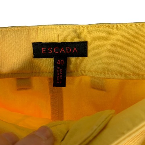 ESCADA Hose Damen 40 gelb gerades Bein Baumwolle Jeans Mid-Rise gesäumt - Bild 2 von 8