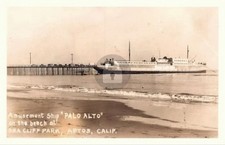 Aptos CA Amusement Ship Palo Alto at Sea Cliff Pk c1930 RPPC Photo Postcard COPY
