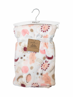 Dreamgro Planet Sun Moon Star Cloud Security Lovey Blanket 30'' X 36'' NEW
