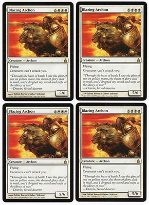 Blazing Archon x4 4x 2005 Ravnica: City of Guilds PLAYSET Creature MTG NM AZ1