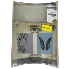 Sizzix Tim Holtz Alterations Texture Fades Embossing Folder Wings & Flourish NEW