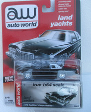 AUTO WORLD 1:64 Land Yachts 1976 Cadillac Coupe DeVille BLACK 2013 ISSUE