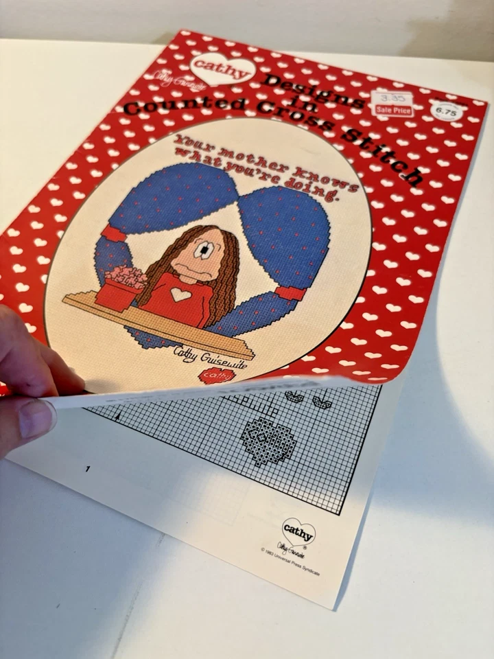 Vtg 1983 Cathy Designs in Counted Cross Stitch Pattern Book Paragon Needlecraft - Image 2 of 4